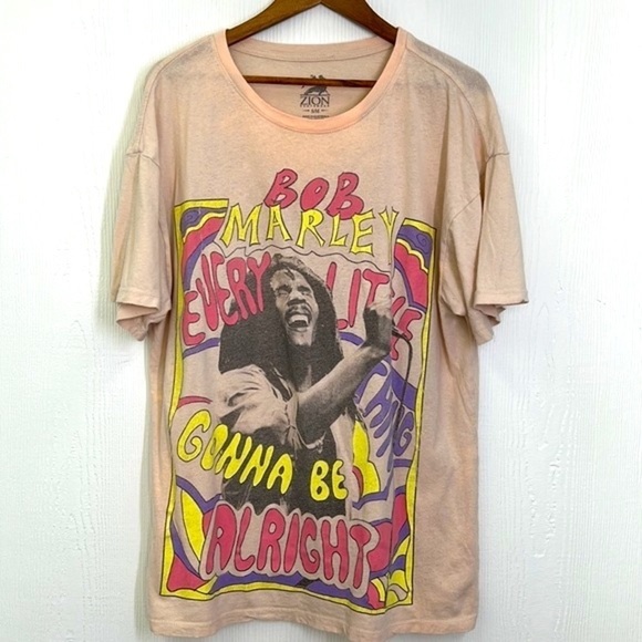Zion - Bob Marley Every Little Thing Gonna Be Alright Oversized Graphic T S/M - Picture 6 of 10